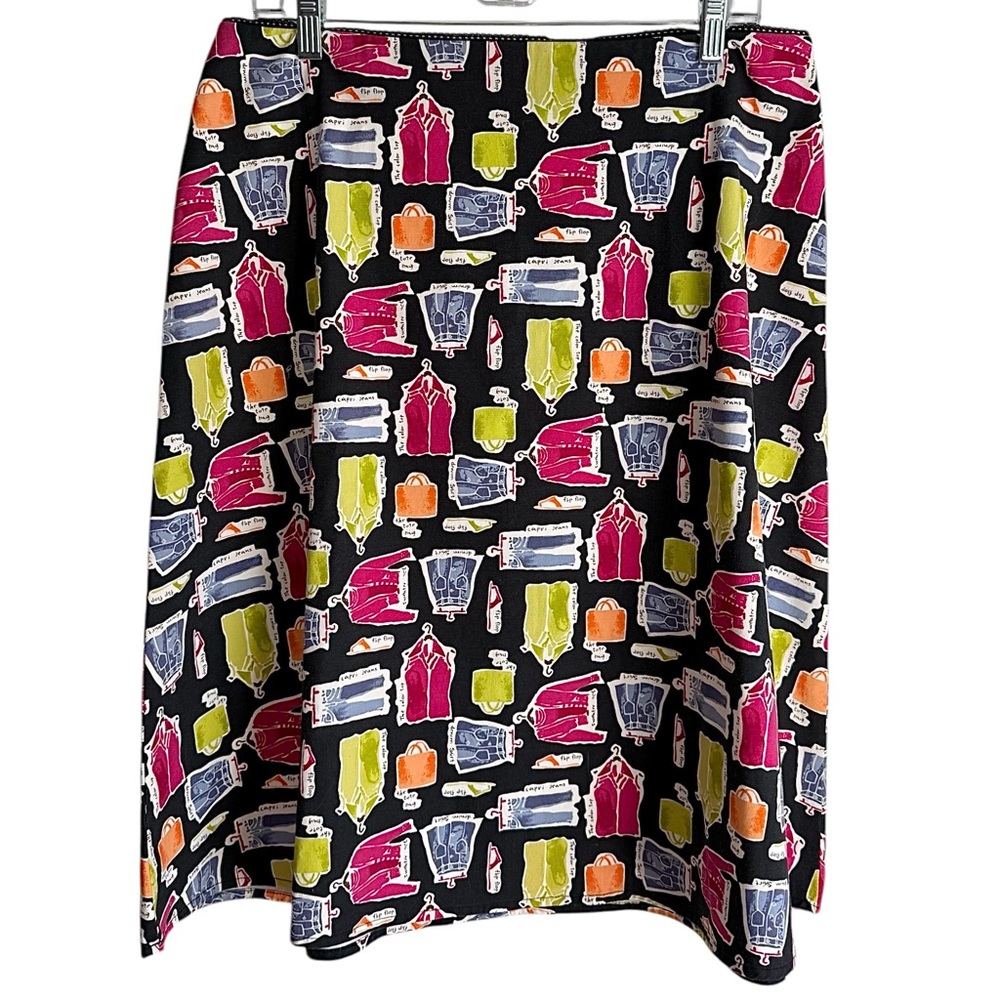 Valerie Stevens Y2K A-Line Above Knee Length Cotton Skirt Size 14